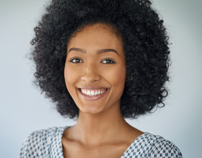woman smiling at camera