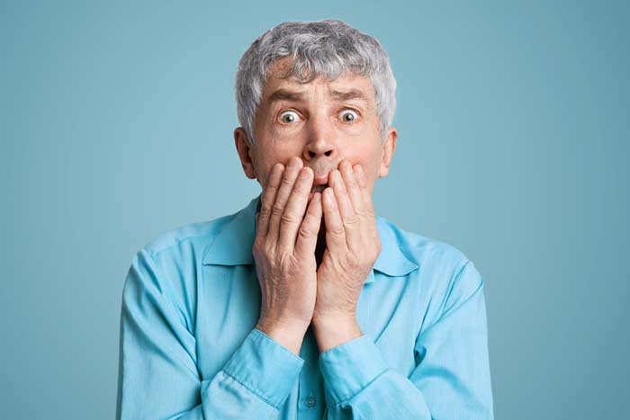 Senior Age Man is Shocked
